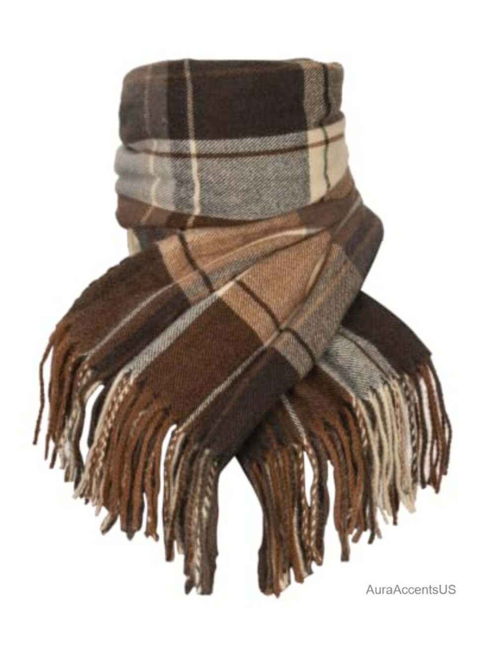 Oversized Tartan Plaid Shawl Wrap Scarf Warm Winter